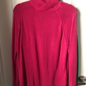 Pink turtleneck
